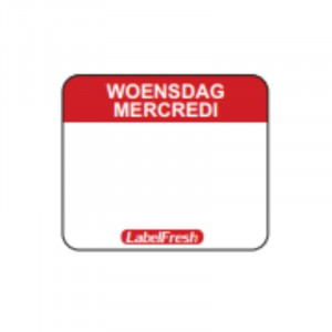 Etiquette de Traçabilité Label FreshEasy - Mercredi - 30 x 25 mm - Lot de 1000 - LabelFresh