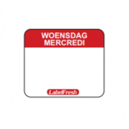 Etiquette de Traçabilité Label FreshEasy - Mercredi - 30 x 25 mm - Lot de 1000 - LabelFresh