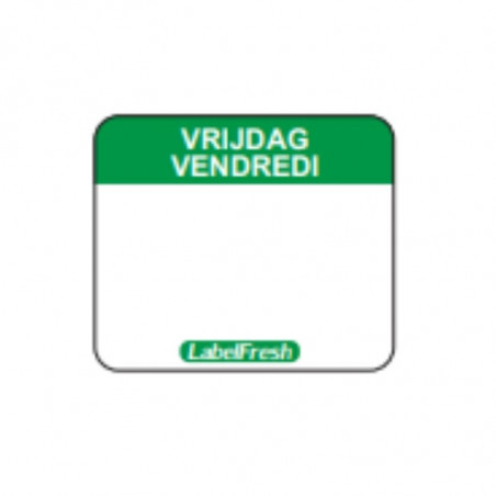 Etiquette de Traçabilité Label FreshEasy - Vendredi - 30 x 25 mm - Lot de 1000 - LabelFresh