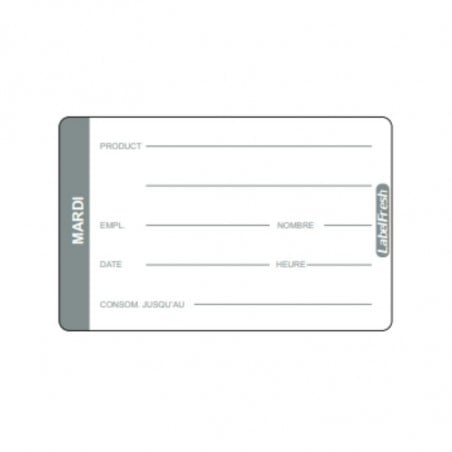 Etiqueta de trazabilidad LabelFresh Pro - Martes - 70 x 45 mm - Lote de 500 - LabelFresh