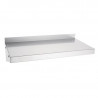 Estantería de pared de acero inoxidable L 1200mm - Vogue