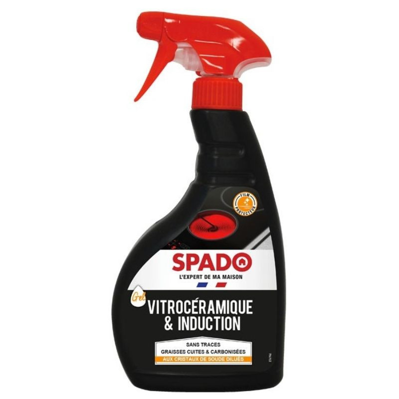 Limpiador desengrasante en spray para placas vitrocerámicas e inducción - 500 ml - SPADO