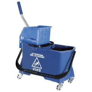 Washing Trolley 2 Buckets with Side Press - Azurdi