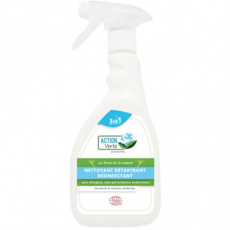 Spray Nettoyant Détartrant et Désinfectant - 500 ml - Action Verte