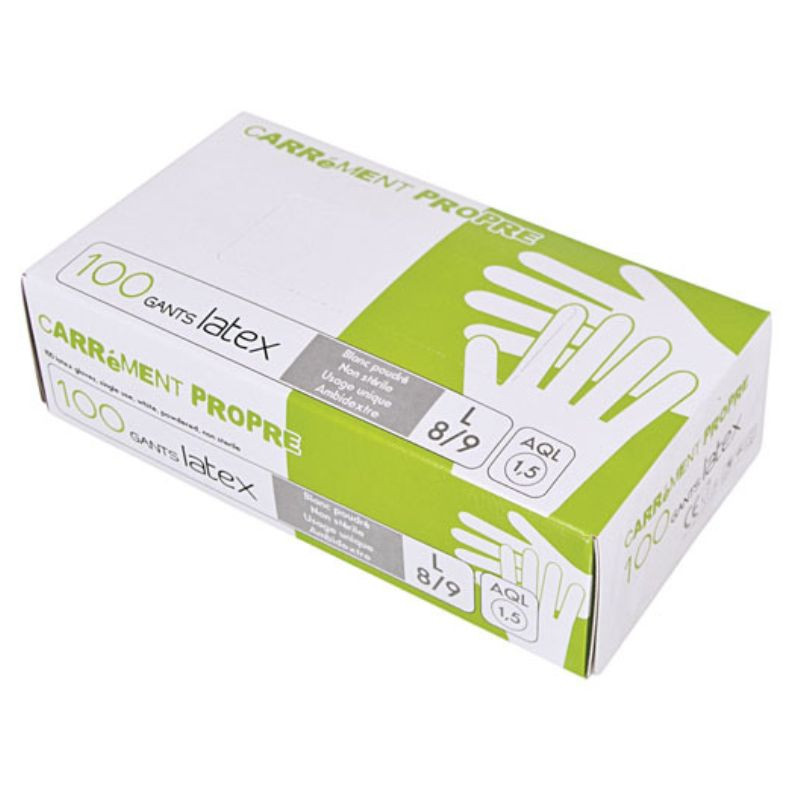 Powdered Latex Gloves - Size M - Pack of 100