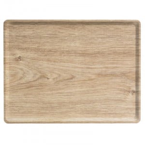 Bandeja Laminada Melaminada Rectangular - 280 x 200 mm - Roble Claro - Lote de 20