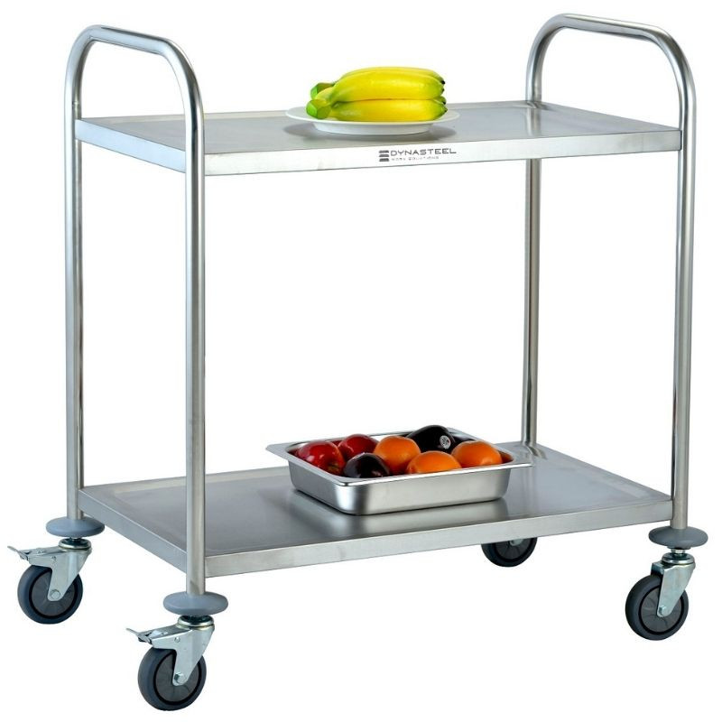 Chariot Inox à 2 Plateaux - Reconditionné Chariot Inox à 2 Plateaux - Reconditionné
