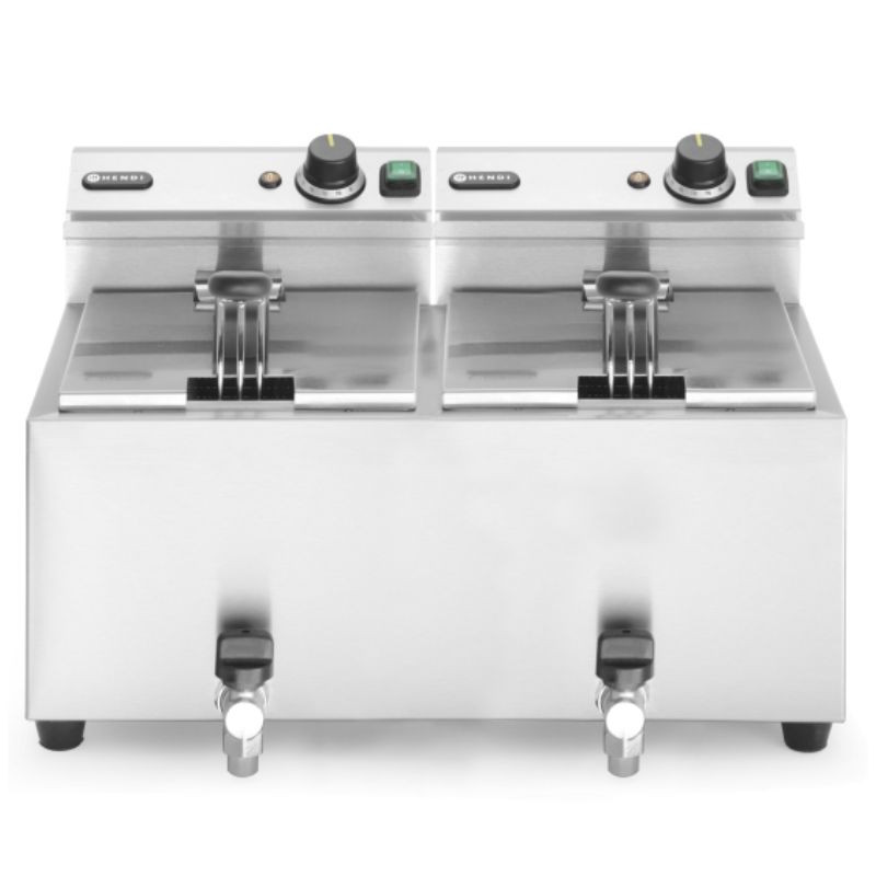 Freidora Mastercook con grifo de vaciado - 2 x 8 l Freidora Mastercook con grifo de vaciado - 2 x 8 l