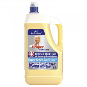 Limpiador Desinfectante para Suelos y Superficies Limón - 5 L - Mr. Proper