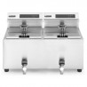 Profi Line fryer with digital drain tap - 2 x 8 l - Brand HENDI - Fourniresto