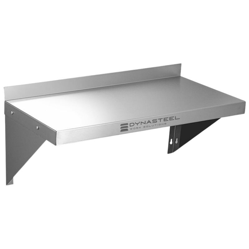 Estante de Pared Inox 800 x 300 mm con Respaldo
