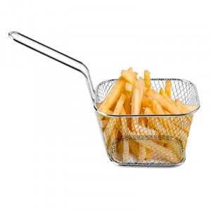 Small Stainless Steel Fry Basket - 125 x 100 mm - Dynasteel