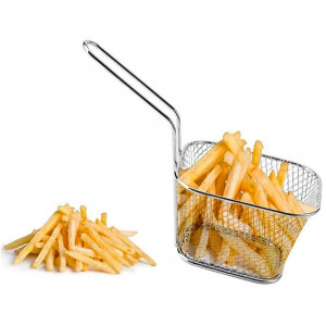 Small Stainless Steel Fry Basket - 125 x 100 mm - Dynasteel