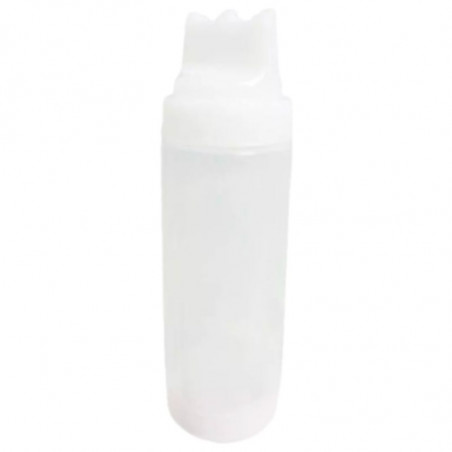 Botella con 3 Vertedores de Plástico - 600 ml - Ideal para la Restauración