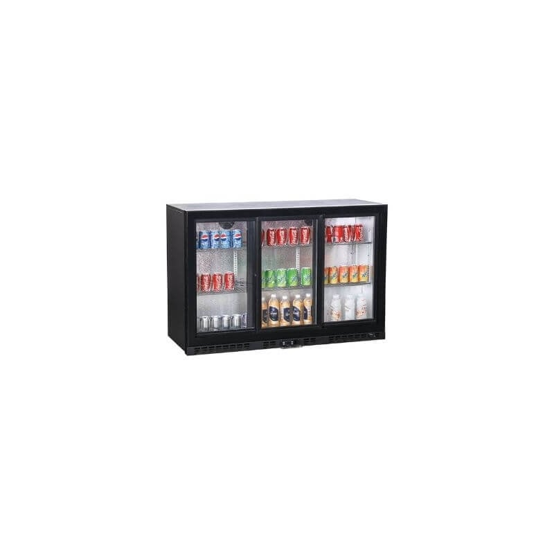 Compact 3 Glass Door Back Bar Refrigerator