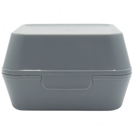 Caja de hamburguesas reutilizable gris M en PP - Lote de 24