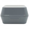 Caja de hamburguesas reutilizable gris M en PP - Lote de 24