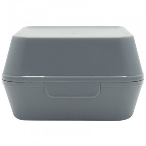 Caja de Hamburguesa Reutilizable Gris XL en PP - Lote de 24