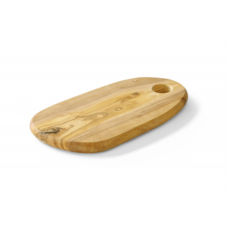 Plateau à Fromage avec Trou en Bois d'Olivier - 250 x 165 mm - Hendi