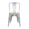 Sillas de Acero con Asiento de Madera - Lote de 4 - Bolero