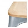 Sillas de Acero con Asiento de Madera - Lote de 4 - Bolero