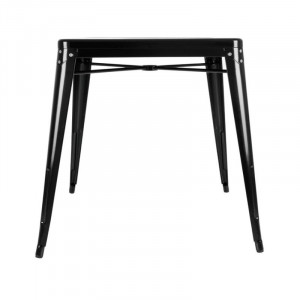 Mesa Bistró Cuadrada de Acero Negro - L 668 x P 668 mm - Bolero