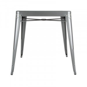 Mesa Cuadrada de Acero Gris Metalizado - L 668 x P 668 mm - Bolero