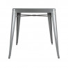 Mesa Cuadrada de Acero Gris Metalizado - L 668 x P 668 mm - Bolero