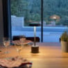 Lámpara de Mesa Táctil de Aluminio - Roby Gris Claro - Lumisky