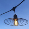 Guirnalda Lumínica Exterior con Pantalla de Acero y Bombilla de Filamento - Chic Cage Light - Lumisky