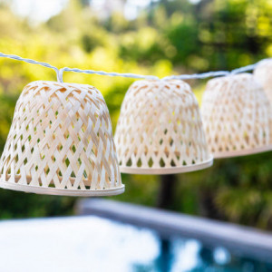 Guirnalda Lumínica de Bambú Solar y Toma LED - Chill Hybrid - Lumisky