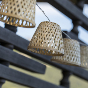 Guirnalda Lumínica de Bambú Solar y Toma LED - Chill Hybrid - Lumisky