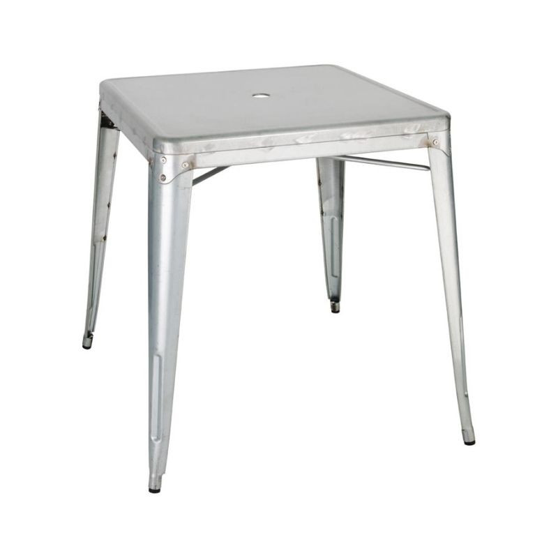 Mesa Cuadrada de Acero Gris - L 668 x P 668 mm - Bolero