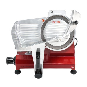 Professional Gravity Feed Red 300 mm Ham Slicer - Dynasteel