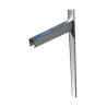 Escuadra ajustable de acero inoxidable para estantes de pared - L 400mm - Gastro M