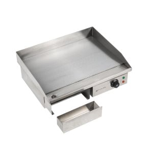 Plancha Eléctrica Profesional Dynasteel - Lisa 55 cm: Placa de acero inoxidable, cocción homogénea y rápida