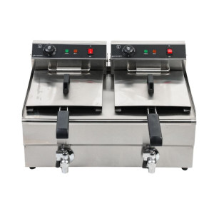 Professional Deep Fryer 2 x 13 L with Drain - Dynasteel: Performance and durability for your kitchen