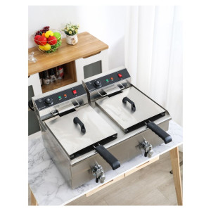 Professional Fryer 2 x 13 L with Drainage - Dynasteel: Performance and durability for your kitchen