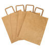 Bolsa de asas de papel Kraft 26 x 14 x 33 cm - Lote de 250 - Dynasteel