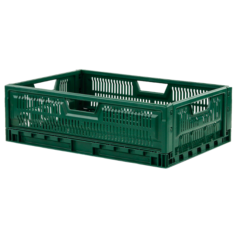 Caja plegable apilable 600 x 400 - 36 L - Verde