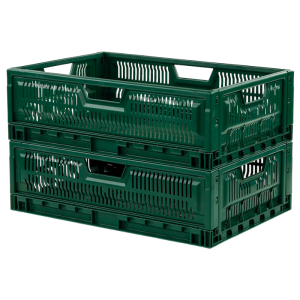 Caja plegable apilable 600 x 400 - 36 L - Verde