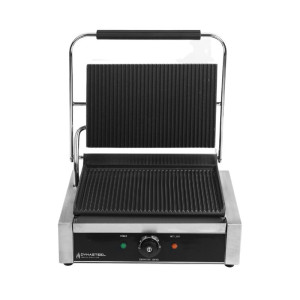 Plancha Grill Panini de Gran Superficie de Calentamiento Estriada - Dynasteel: rendimiento excepcional y uso práctico para profe