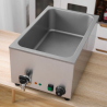 Bain-Marie Pro GN 1/1 20 L 1200 W Inox con Drenaje