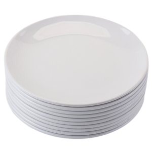 Plato Redondo Melamina Ø 17,7 cm Blanco - Lote de 10