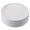 Plato Redondo Melamina Ø 17,7 cm Blanco - Lote de 10