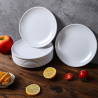 Plato Redondo Melamina Ø 17,7 cm Blanco - Lote de 10