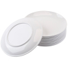 Plato Redondo Melamina Ø 17,7 cm Blanco - Lote de 10