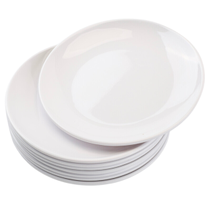 Plato Redondo Melamina Ø 17,7 cm Blanco - Lote de 10