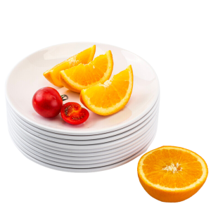 Plato Redondo Melamina Ø 17,7 cm Blanco - Lote de 10