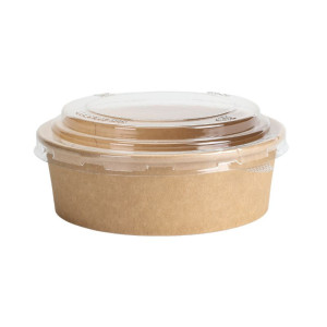 Bol para Ensalada Kraft con Tapa PET - 500 ml - Lote de 300